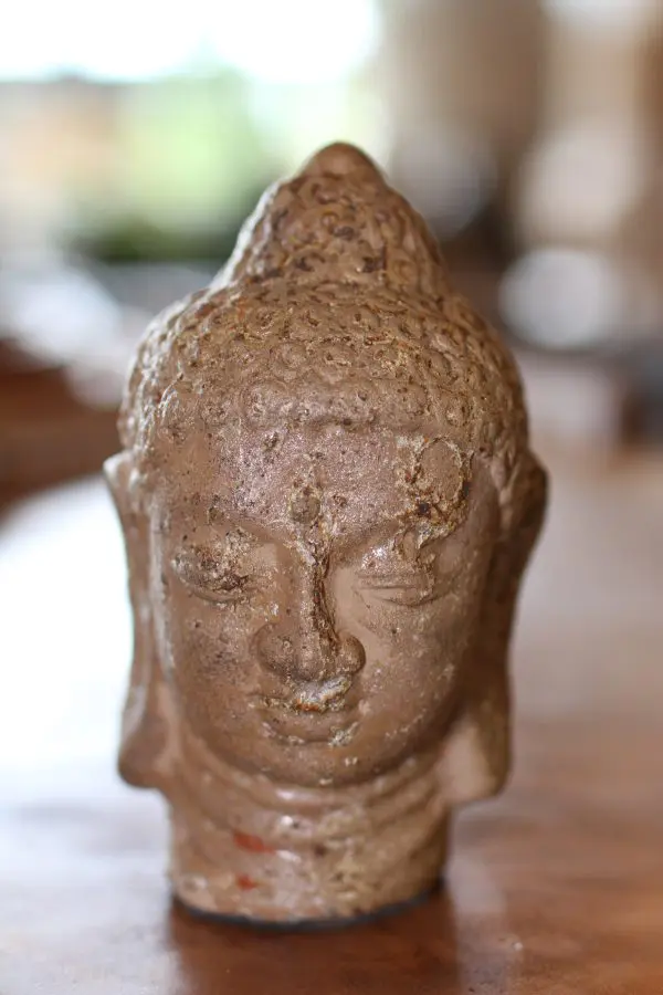 Bouddha crème antique PETITE TETE DE BOUDDHA