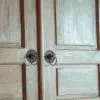 Porte balinaise 2 PORTE BALINAISE EN TECK CERUSE BLANC