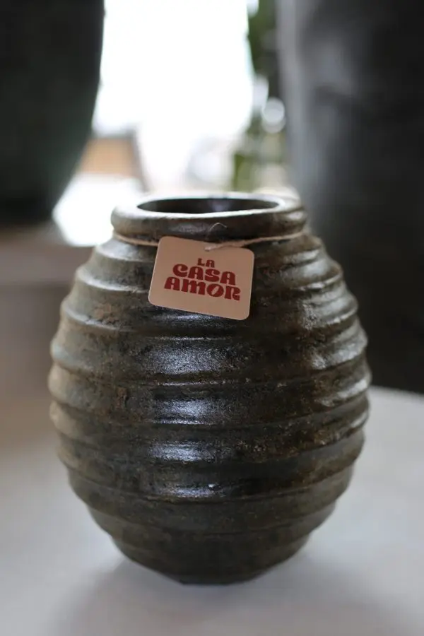 Poterie seminyak noir (1) POTERIE SEMINYAK 20X20X23