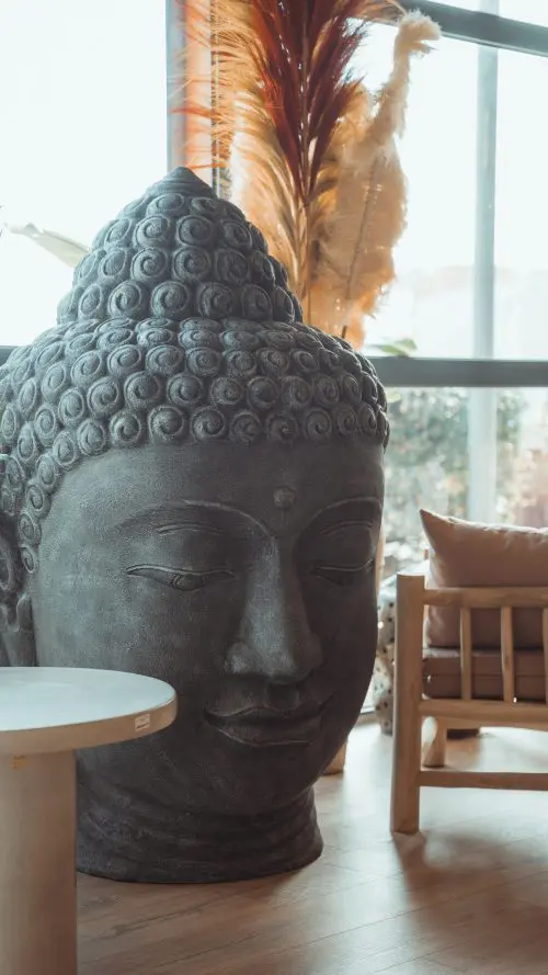 Bouddha gris pierre 150cm (2) BOUDDHA GRIS PIERRE