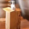 DISTRIBUTEUR SAVON ARGENTÉ EN TECK
