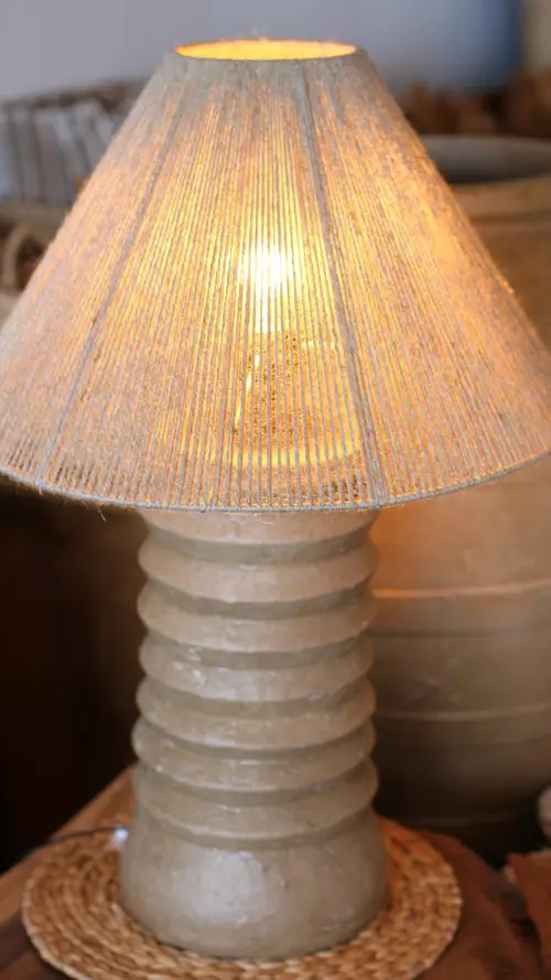 Lampe legian crème antique (3) LAMPE A POSER LEGIAN 19X19X40