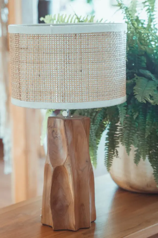 Lampe teck (3) LAMPE A POSER TECK