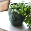 Poterie visage vert antique (2) POTERIE/CACHE POT VISAGE