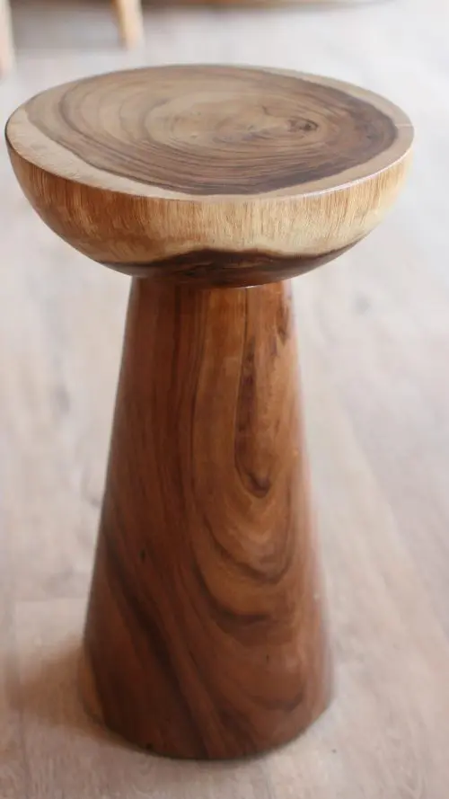 Tabouret bois de suar naturel (1) TABOURET EN BOIS DE SUAR NATUREL