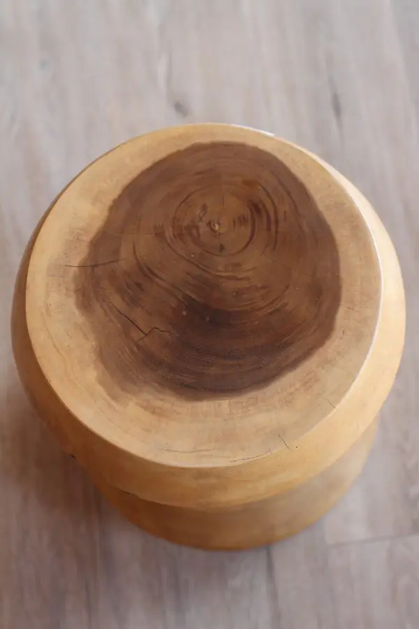 Tabouret vague naturel (3) TABOURET VAGUE EN BOIS DE SUAR NATUREL